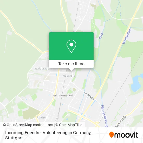 Карта Incoming Friends - Volunteering in Germany