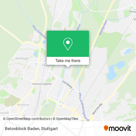 Betonblock Baden map