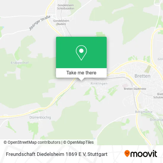 Карта Freundschaft Diedelsheim 1869 E V