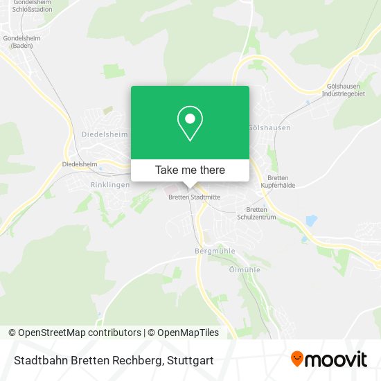 Карта Stadtbahn Bretten Rechberg