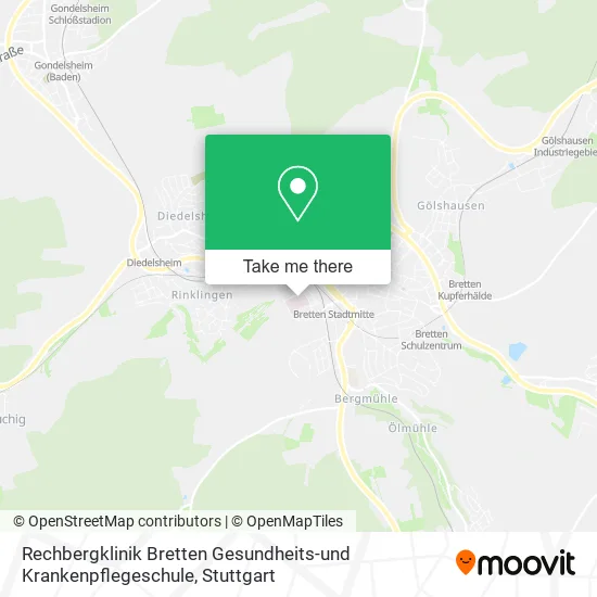 Карта Rechbergklinik Bretten Gesundheits-und Krankenpflegeschule