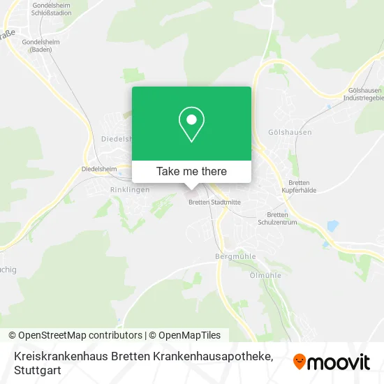 Карта Kreiskrankenhaus Bretten Krankenhausapotheke