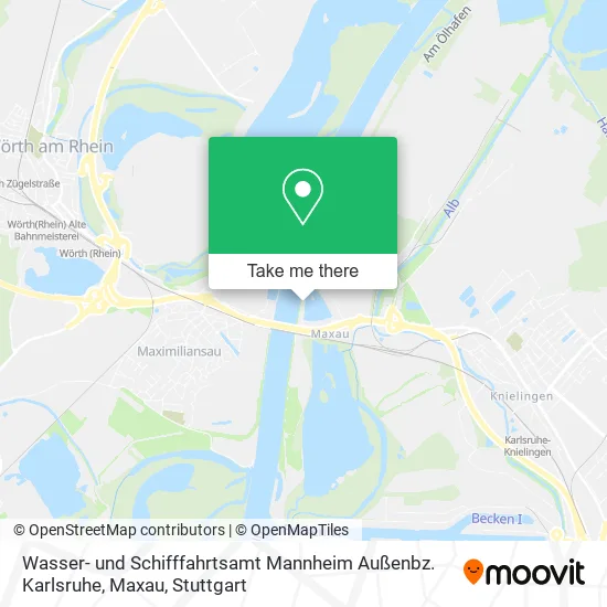 Карта Wasser- und Schifffahrtsamt Mannheim Außenbz. Karlsruhe, Maxau