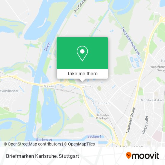Briefmarken Karlsruhe map
