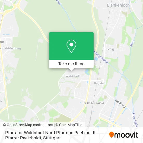 Карта Pfarramt Waldstadt Nord Pfarrerin Paetzholdt Pfarrer Paetzholdt