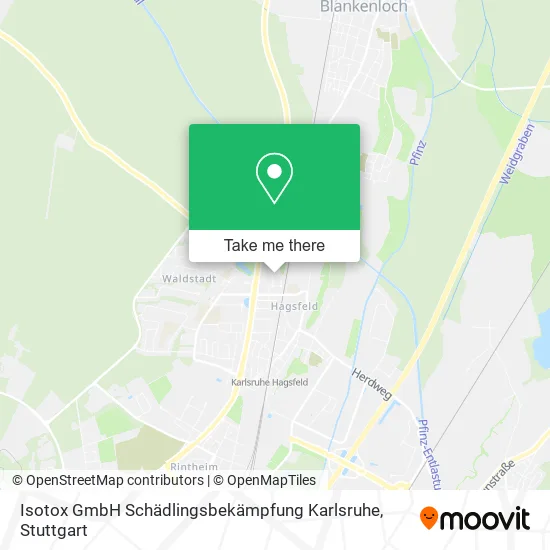 Карта Isotox GmbH Schädlingsbekämpfung Karlsruhe