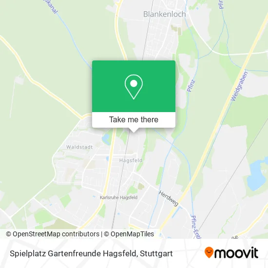 Карта Spielplatz Gartenfreunde Hagsfeld