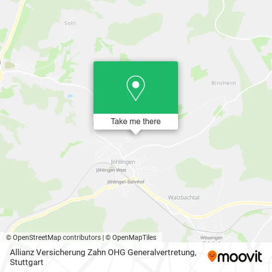 Карта Allianz Versicherung Zahn OHG Generalvertretung