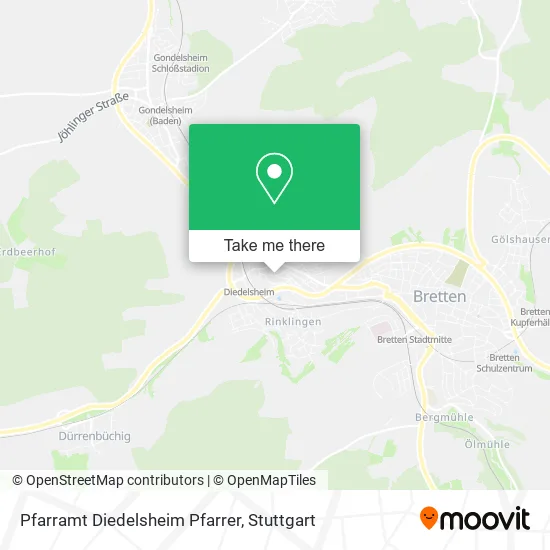 Карта Pfarramt Diedelsheim Pfarrer