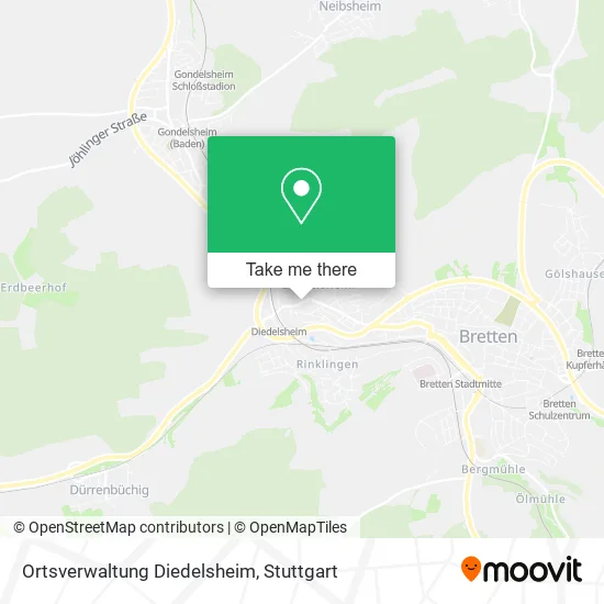 Карта Ortsverwaltung Diedelsheim