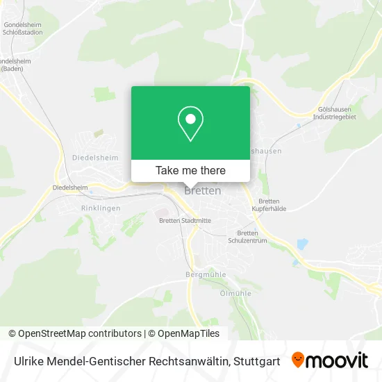 Карта Ulrike Mendel-Gentischer Rechtsanwältin