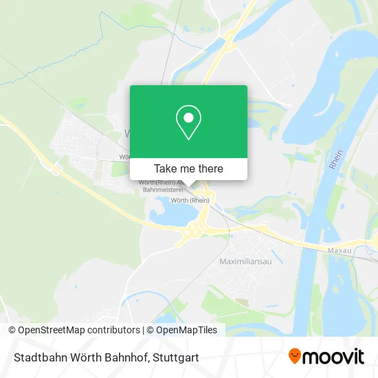 Карта Stadtbahn Wörth Bahnhof