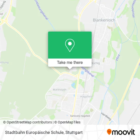 Карта Stadtbahn Europäische Schule