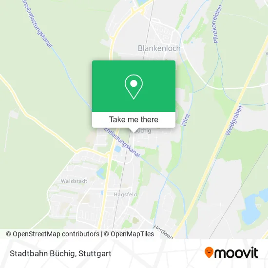 Карта Stadtbahn Büchig