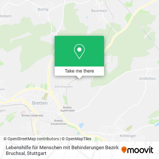 Lebenshilfe für Menschen mit Behinderungen Bezirk Bruchsal map