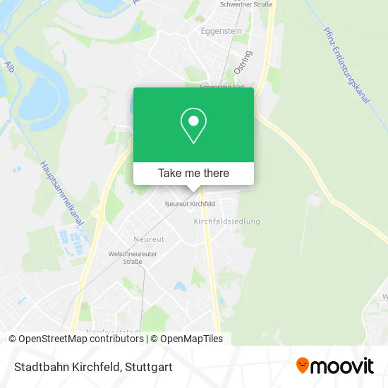Карта Stadtbahn Kirchfeld
