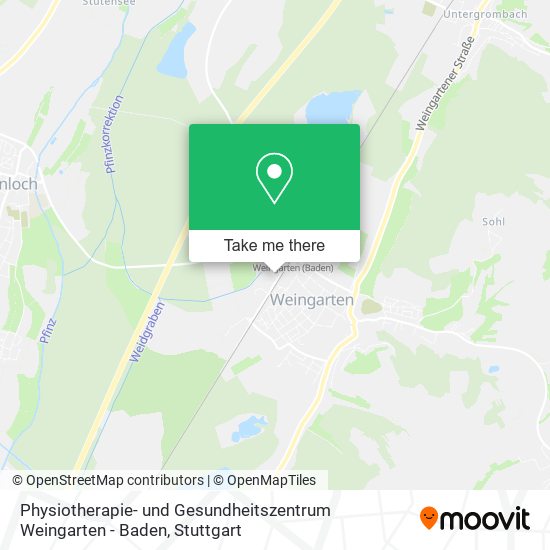 Physiotherapie- und Gesundheitszentrum Weingarten - Baden map