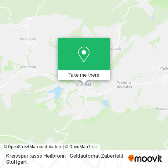 Карта Kreissparkasse Heilbronn - Geldautomat Zaberfeld