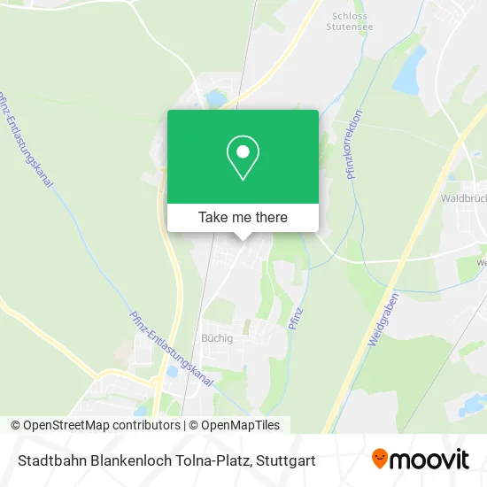 Карта Stadtbahn Blankenloch Tolna-Platz