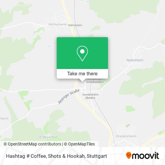 Hashtag # Coffee, Shots & Hookah map