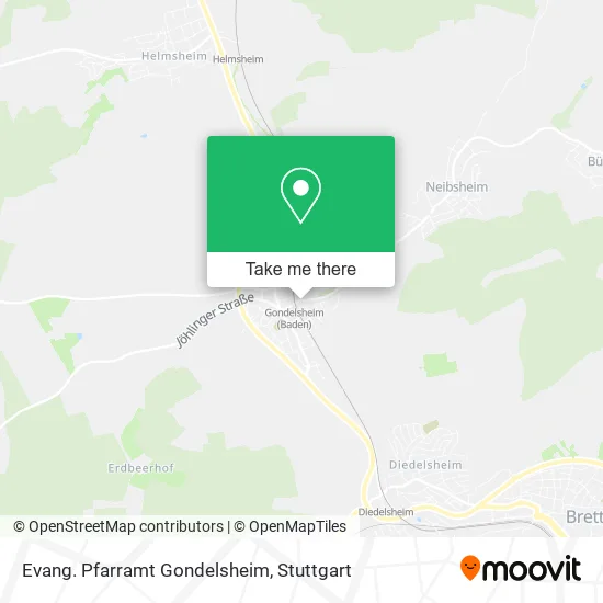 Карта Evang. Pfarramt Gondelsheim