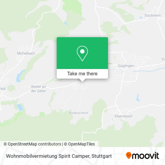 Карта Wohnmobilvermietung Spirit Camper