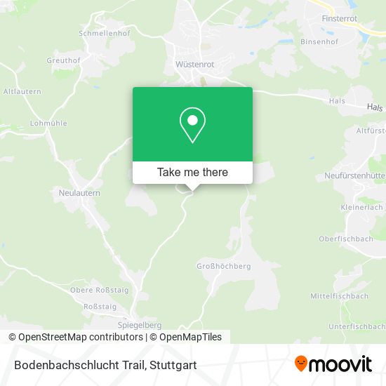 Bodenbachschlucht Trail map