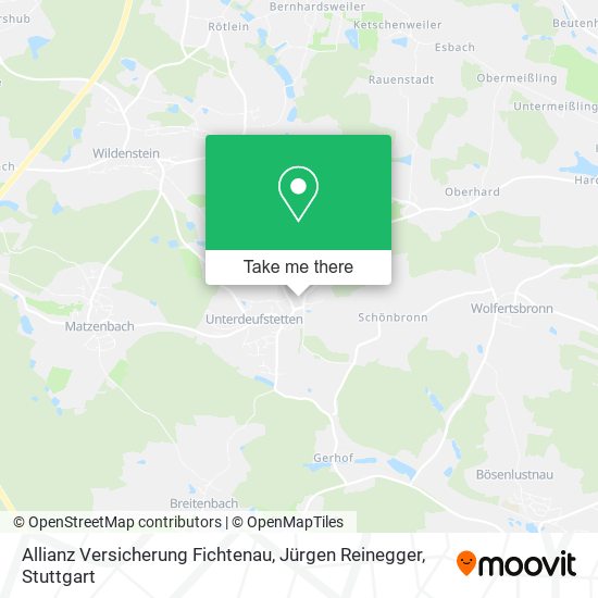 Allianz Versicherung Fichtenau, Jürgen Reinegger map