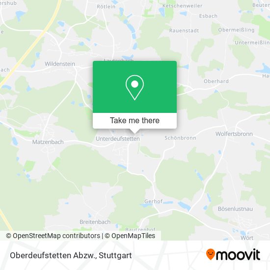 Карта Oberdeufstetten Abzw.