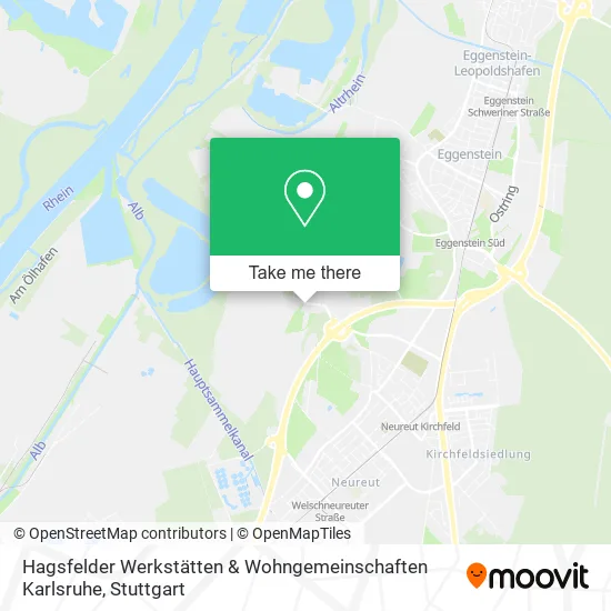 Карта Hagsfelder Werkstätten & Wohngemeinschaften Karlsruhe