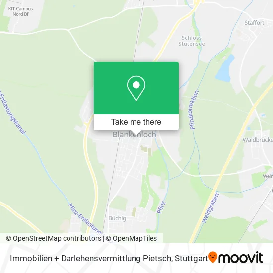 Карта Immobilien + Darlehensvermittlung Pietsch