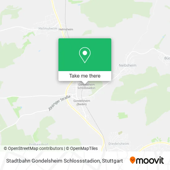Карта Stadtbahn Gondelsheim Schlossstadion