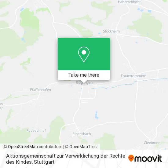 Карта Aktionsgemeinschaft zur Verwirklichung der Rechte des Kindes