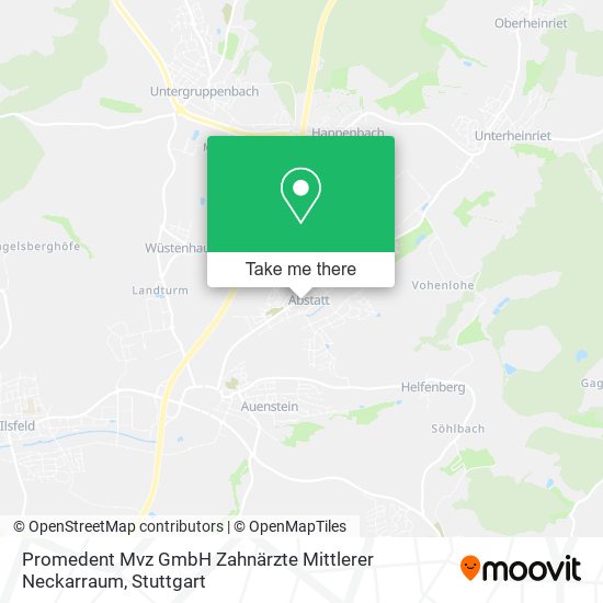 Promedent Mvz GmbH Zahnärzte Mittlerer Neckarraum map