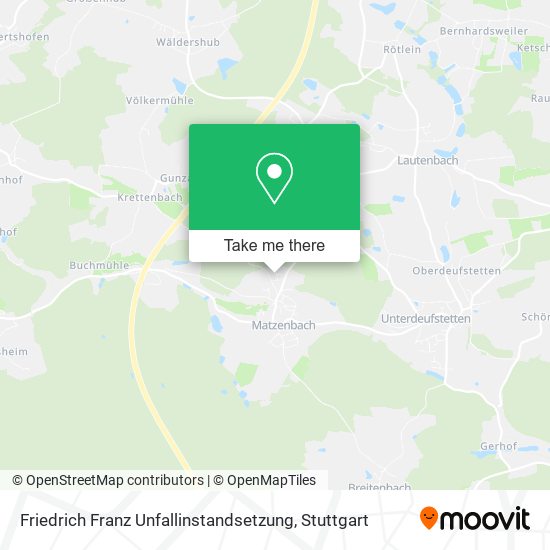 Friedrich Franz Unfallinstandsetzung map