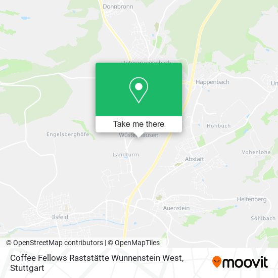 Coffee Fellows Raststätte Wunnenstein West map