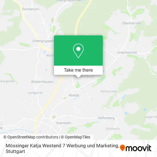 Карта Mössinger Katja Westend 7 Werbung und Marketing