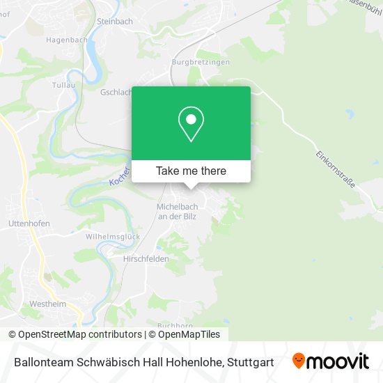 Карта Ballonteam Schwäbisch Hall Hohenlohe