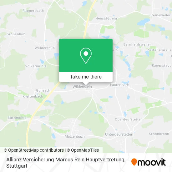 Карта Allianz Versicherung Marcus Rein Hauptvertretung