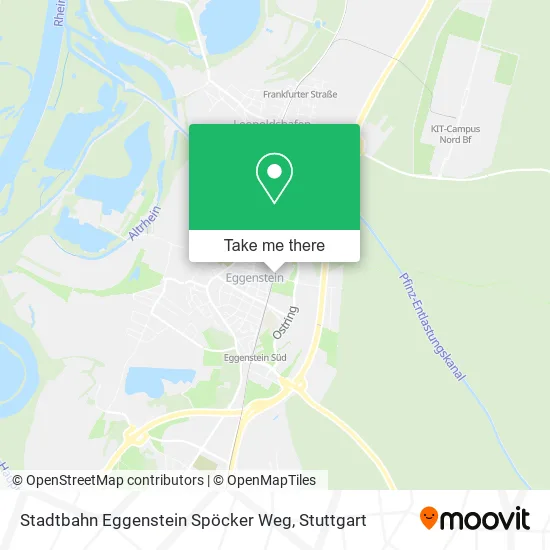 Карта Stadtbahn Eggenstein Spöcker Weg