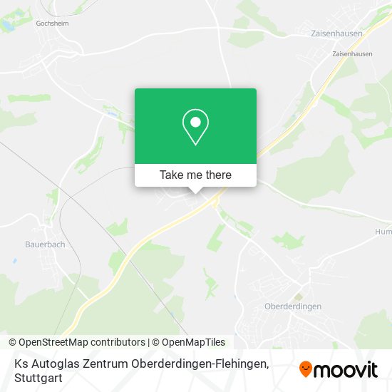 Карта Ks Autoglas Zentrum Oberderdingen-Flehingen