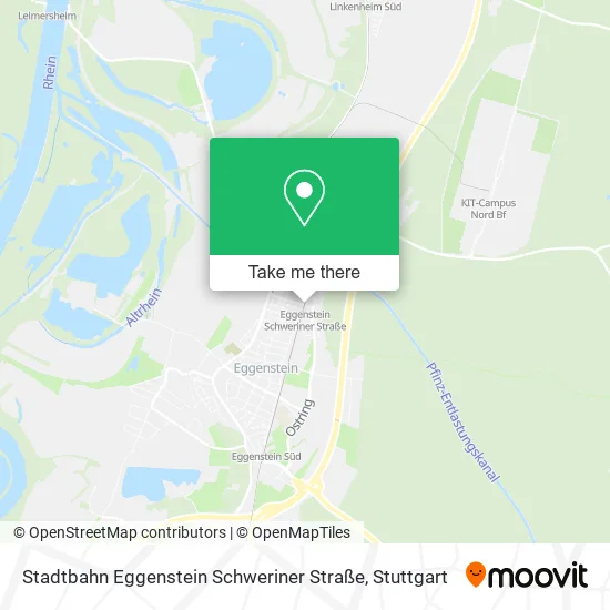 Карта Stadtbahn Eggenstein Schweriner Straße