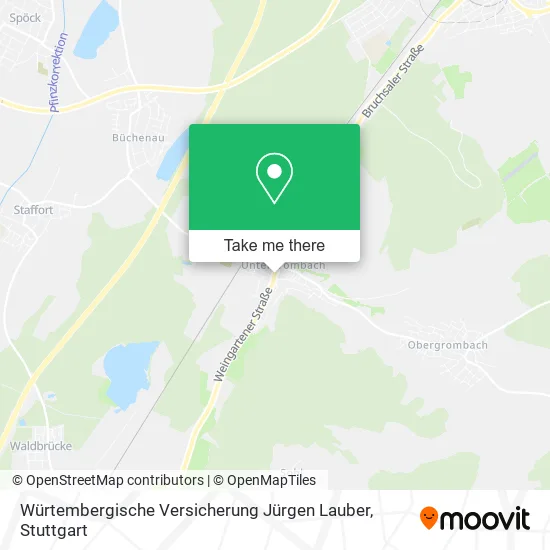 Карта Würtembergische Versicherung Jürgen Lauber