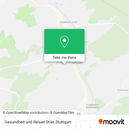 Gesundheit und Reisen Stier map