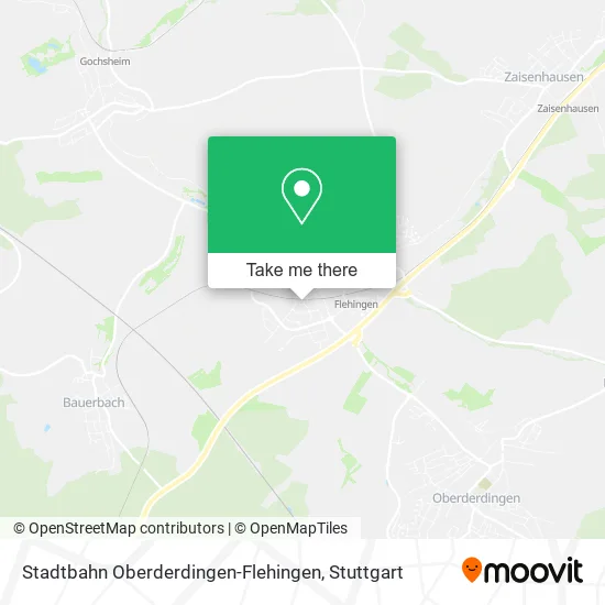 Карта Stadtbahn Oberderdingen-Flehingen