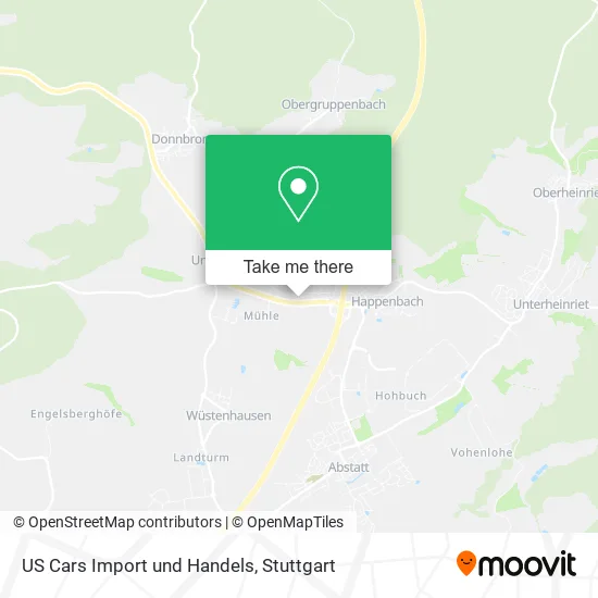 Карта US Cars Import und Handels