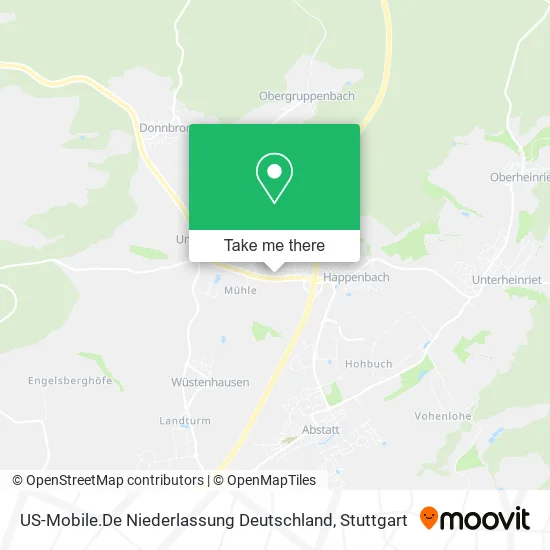 Карта US-Mobile.De Niederlassung Deutschland