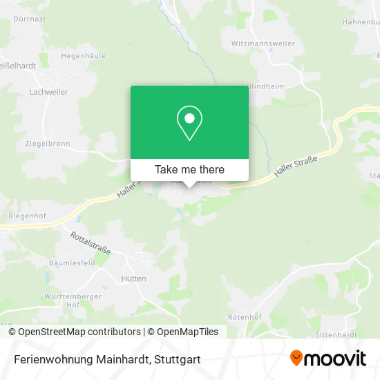 Карта Ferienwohnung Mainhardt