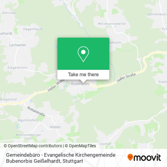 Gemeindebüro - Evangelische Kirchengemeinde Bubenorbis Geißelhardt map
