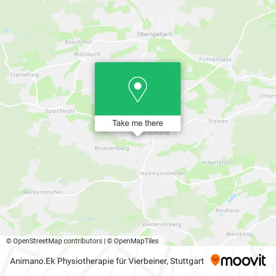 Карта Animano.Ek Physiotherapie für Vierbeiner